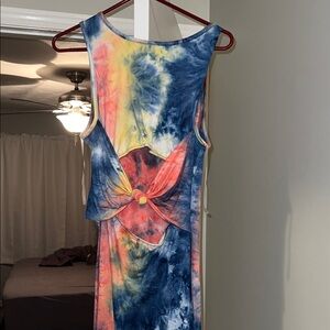 Multicolor Tie-Dye Sleeveless Dress
